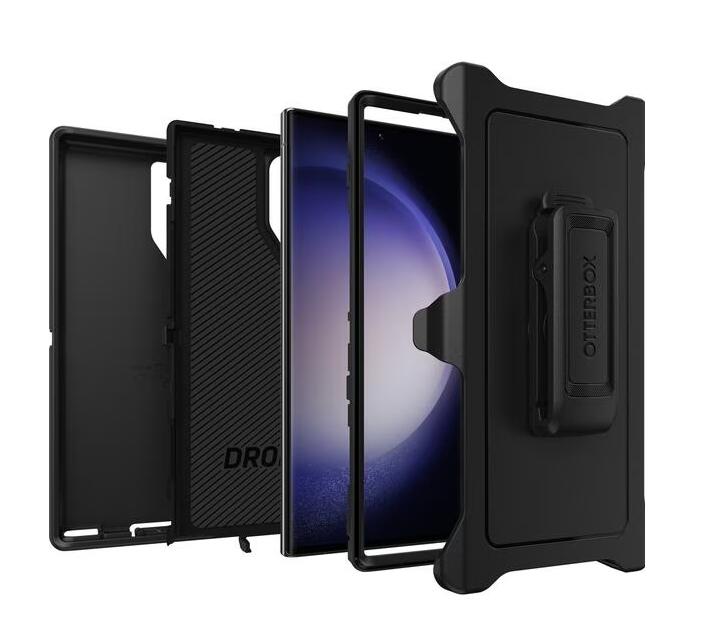 OtterBox Defender Series Schutzhülle für Samsung Galaxy S23 Ultra (Schwarz) - Bulk/ProPack
