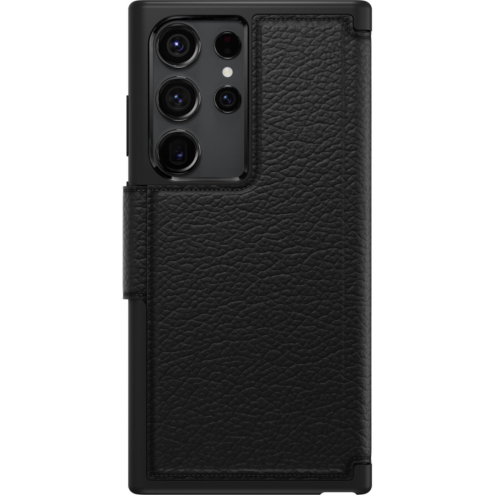 OtterBox Strada Folio Schutzhülle für Samsung Galaxy S23 Ultra (Schwarz) - Bulk/ProPack