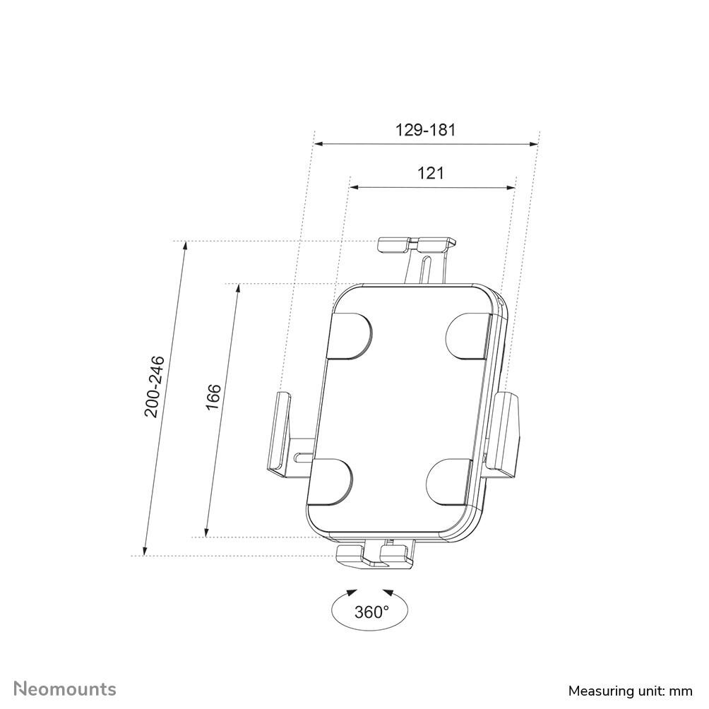Neomounts WL15-625WH1 drehbare Tablet-Wandhalterung für 7,9-11" Tablets - Weiß
