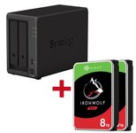 Synology DiskStation DS723+ 2 Einschübe NAS-Server Leergehäuse + 2x Seagate Ironwolf SATA 3.5" HDD 8TB Festplatte