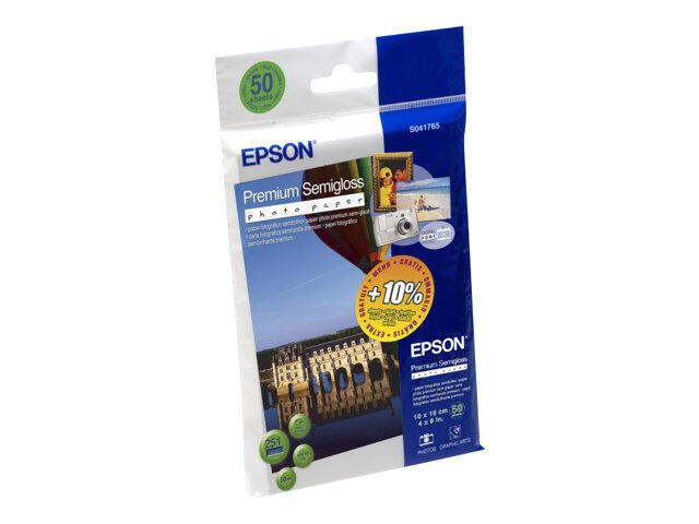 Epson Premium Semigloss Photo Paper - Seidenmattfotopapier - 100 x 150 mm - 251 g/m2 - 50 Blatt - für Expression Photo X