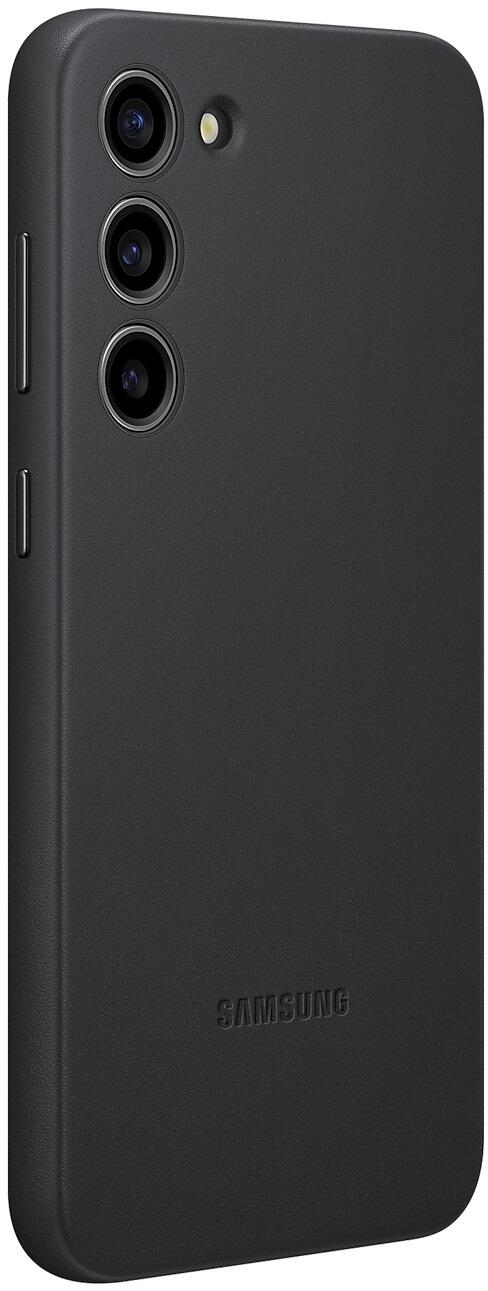 Samsung Leather Cover für Galaxy S23+ (Schwarz)