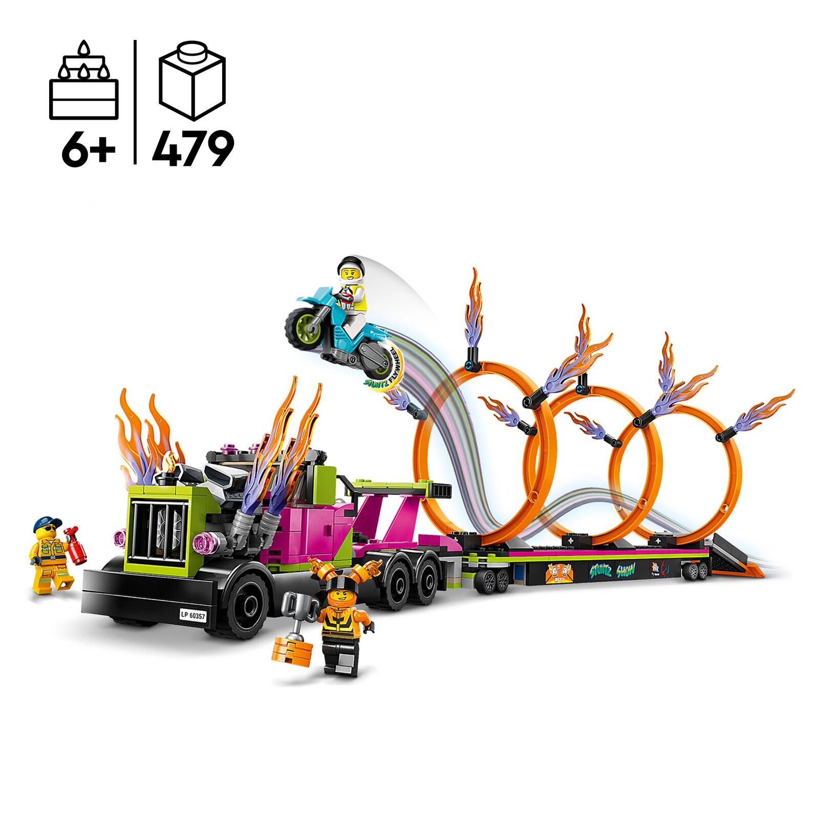 LEGO® City Stunttruck mit Feuerreifen-Challenge 60357