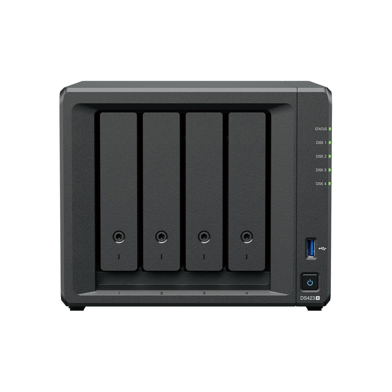 Synology DiskStation DS423+ 4 Einschübe NAS-Server Leergehäuse + 8 TB (2x4TB) Seagate Ironwolf SATA 3.5" HDD Festplatte