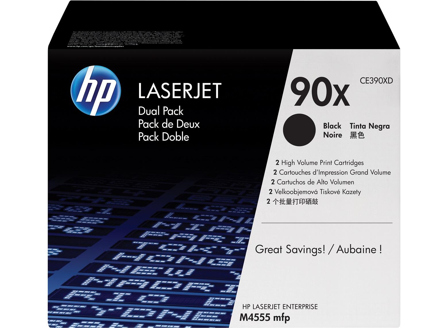 HP Original 90X Toner Doppelpack schwarz 2 x 24.000 Seiten (CE390XD)