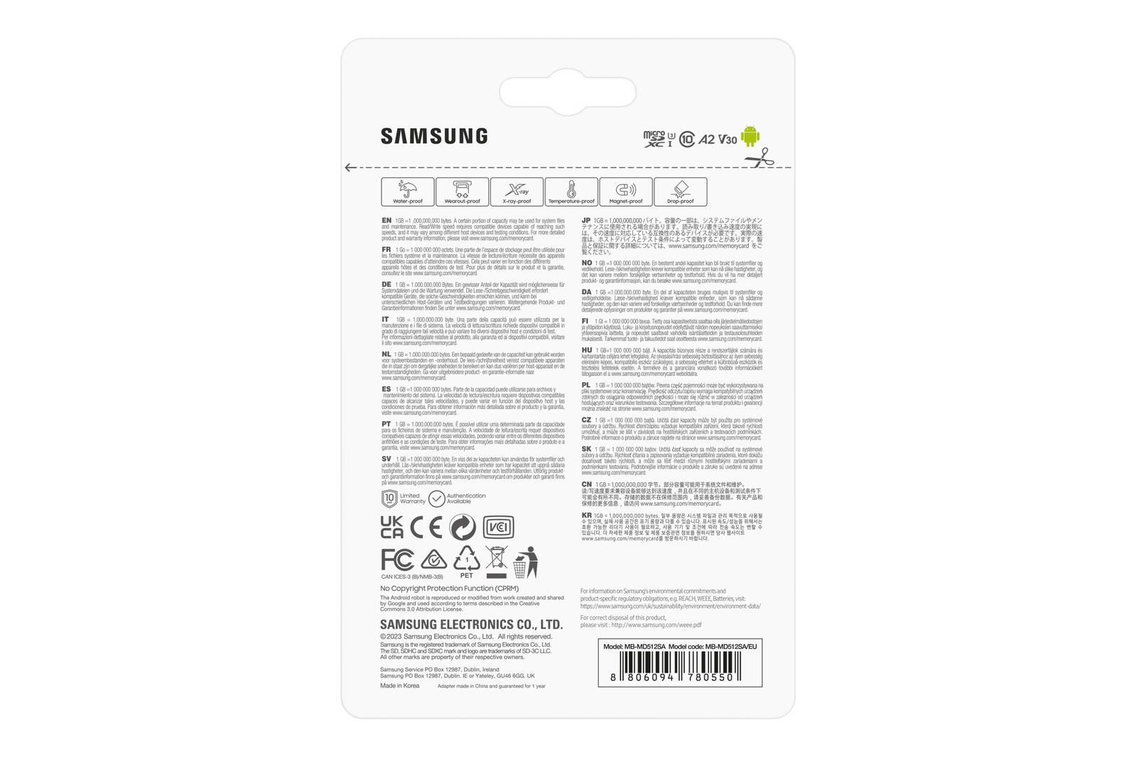 Samsung PRO Plus microSD-Speicherkarte (2023) - 512 GB