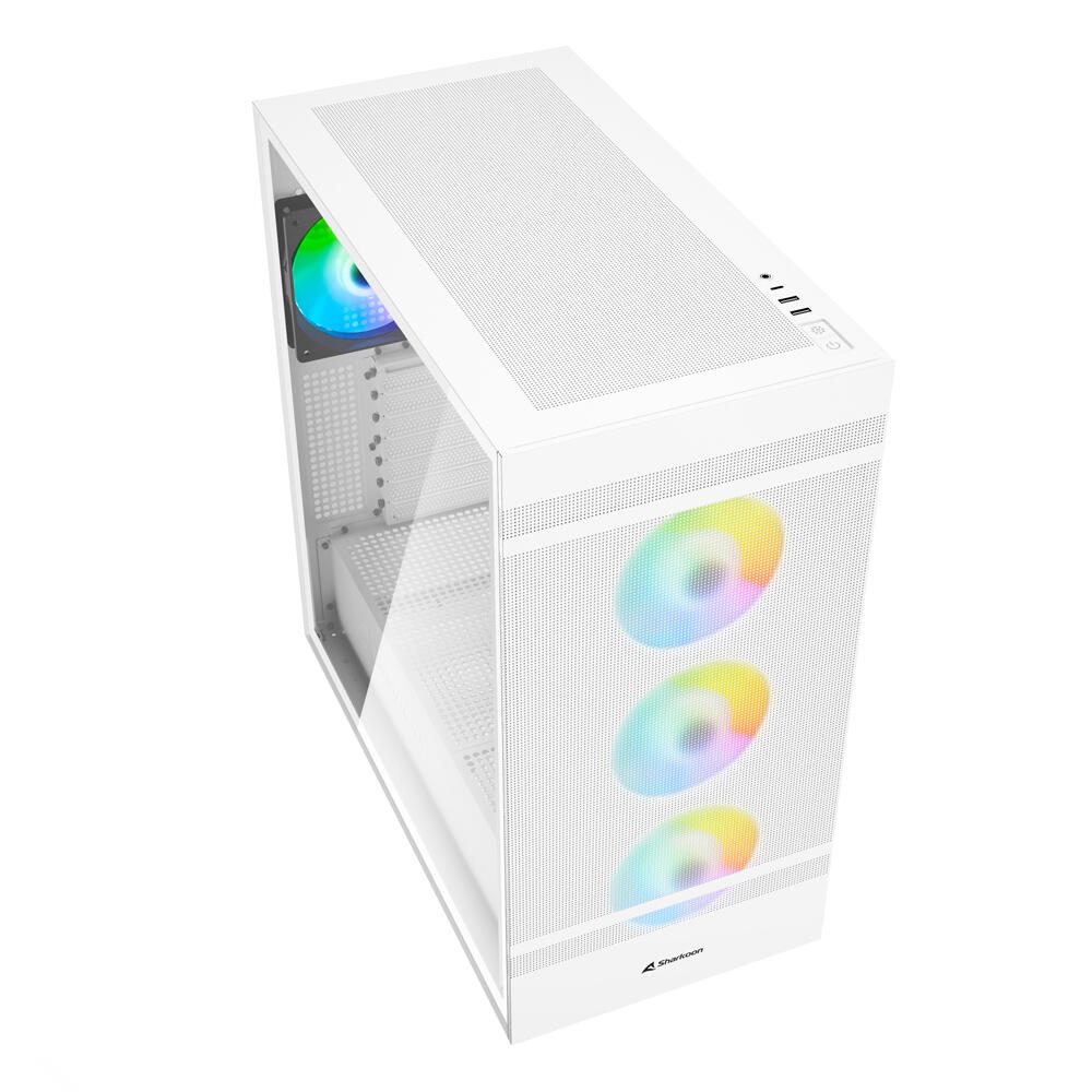 Sharkoon PC Gehäuse Rebel C50 White RGB ATX weiß