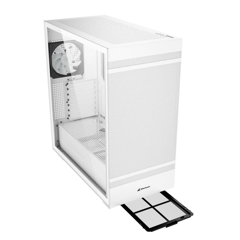 Sharkoon PC Gehäuse Rebel C50 White RGB ATX weiß