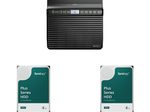 Synology DiskStation DS423 4 Einschübe NAS-Server Leergehäuse + 2x Synology Plus 3.5" SATA 6Gb/s Festplatte 4 TB (8TB)