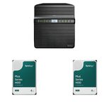 Synology DiskStation DS423 4 Einschübe NAS-Server Leergehäuse + 2x Synology Plus 3.5" SATA 6Gb/s Festplatte 4 TB (8TB)