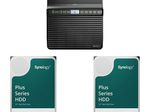 Synology DiskStation DS423 4 Einschübe NAS-Server Leergehäuse + 2x Synology Plus 3.5" SATA 6Gb/s Festplatte 12 TB (24TB)