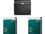 Synology DiskStation DS423 4 Einschübe NAS-Server Leergehäuse + 2x Synology Plus 3.5" SATA 6Gb/s Festplatte 16 TB (32TB)