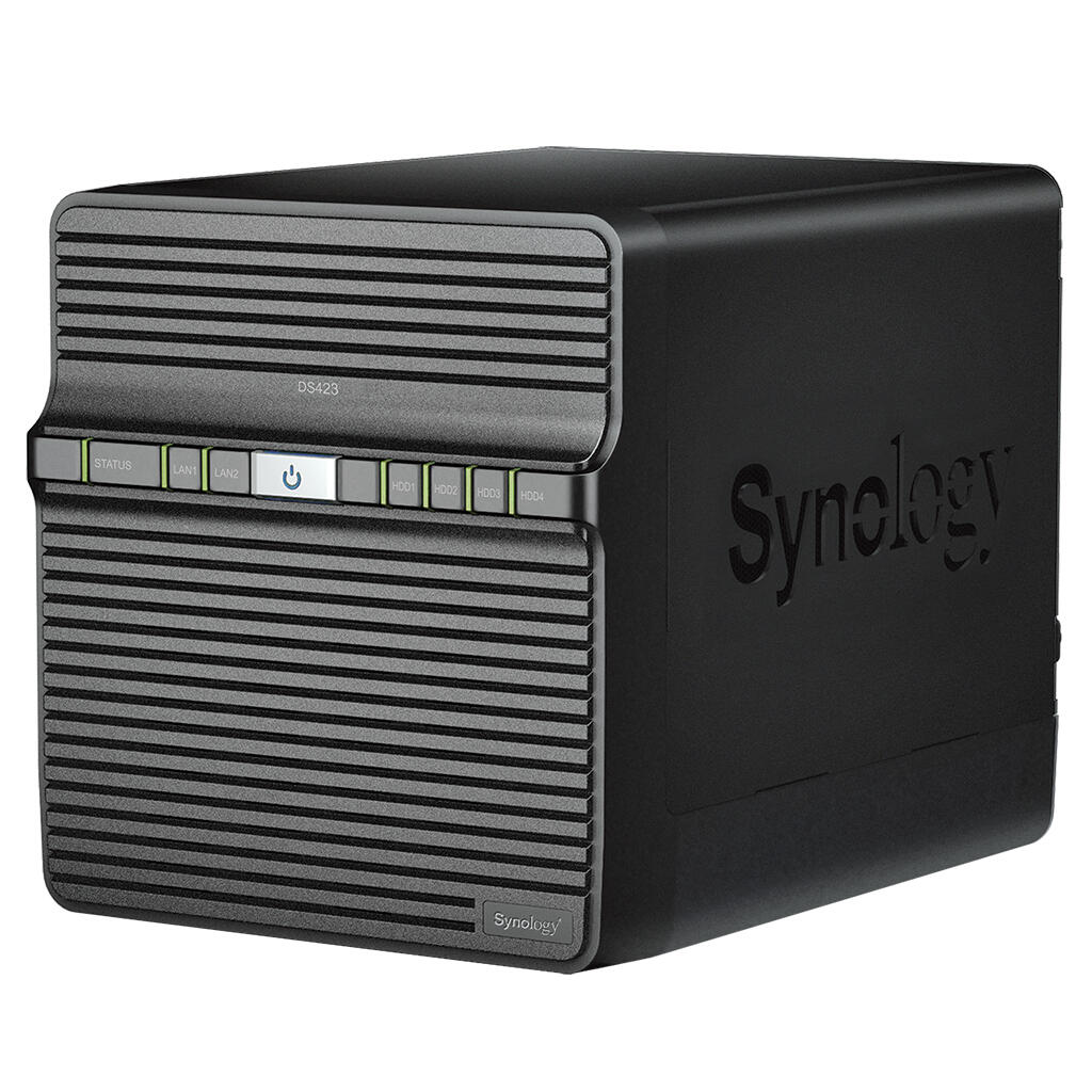 Synology DiskStation DS423 4 Einschübe NAS-Server Leergehäuse + 2x Seagate Ironwolf SATA 3.5" HDD 8TB Festplatte