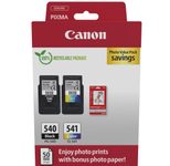 Canon Original PG-540 + CL-541 Druckerpatronen Valuepack - 1 x schwarz / 1 x farbig + 50 Blatt Fotopapier (5225B013)