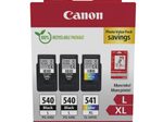 Canon Original PG-540L + CL-541XL Druckerpatronen Valuepack - 2 x schwarz / 1 x farbig + 50 Blatt Fotopapier (5224B015)