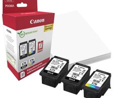 Canon Original PG-575 + CL-576 Druckerpatronen Valuepack - 1 x schwarz / 1 x farbig + 50 Blatt Fotopapier (5438C004)