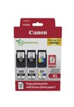 Canon Original PG-560XL + CL-561XL Druckerpatronen Value Pack - 2 x schwarz / 1 x farbig + 50 Blatt Fotopapier