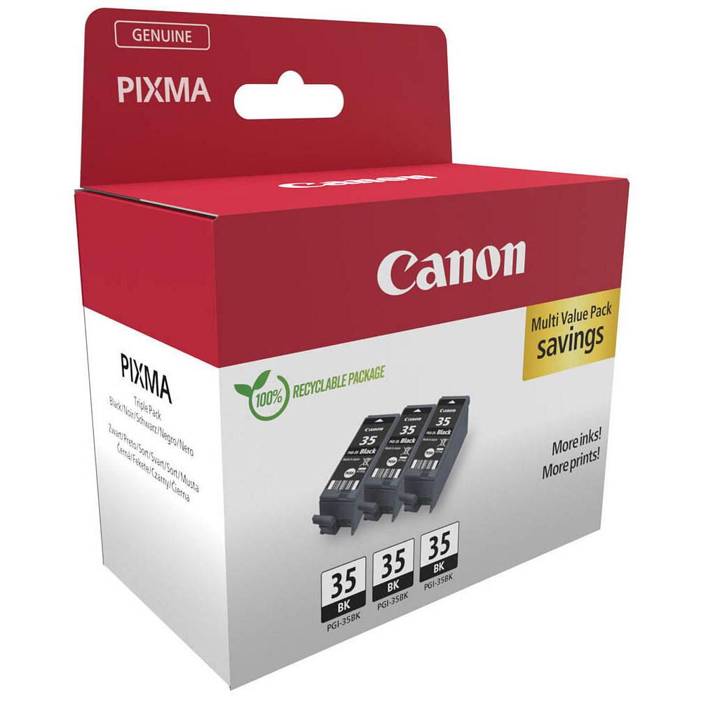 Canon Original PG-35 Druckerpatronen (3er-Pack) schwarz (1509B028)
