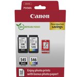 Canon Original PG-545 + CL-546 Druckerpatronen Valuepack - 1 x schwarz / 1 x farbig + 50 Blatt Fotopapier (8287B008)
