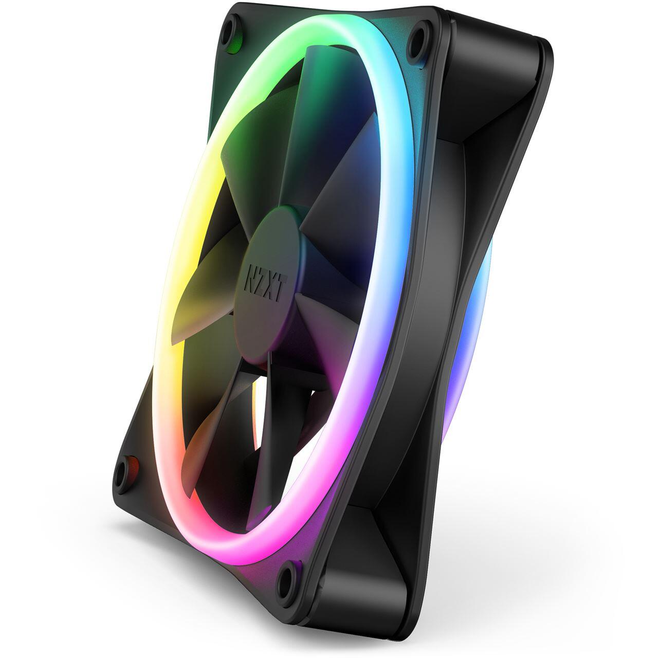 NZXT F120 RGB DUO - Gehäuselüfter, Schwarz (120mm, 20x LED)