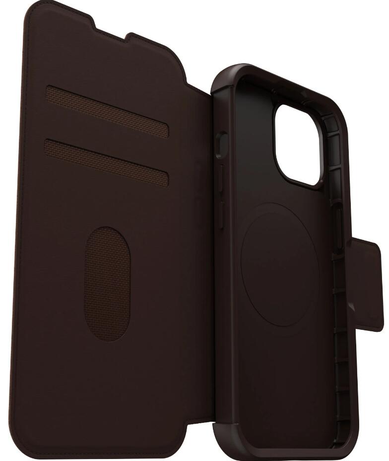 OtterBox Strada Series Folio mit MagSafe für das Apple iPhone 15 Plus - Braun