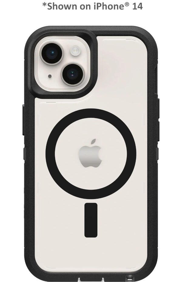 OtterBox Defender Series XT für das Apple iPhone 15 Pro - Clear/Schwarz