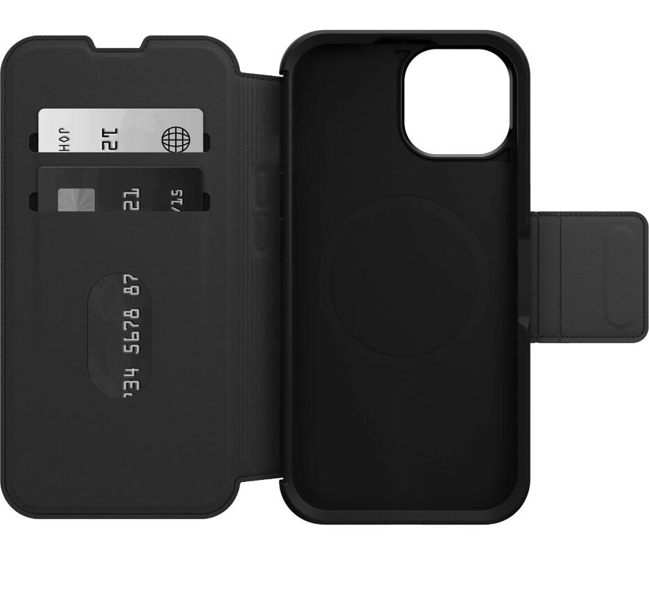 OtterBox Strada Series Folio mit MagSafe für das Apple iPhone 15 Pro Max - Schwarz