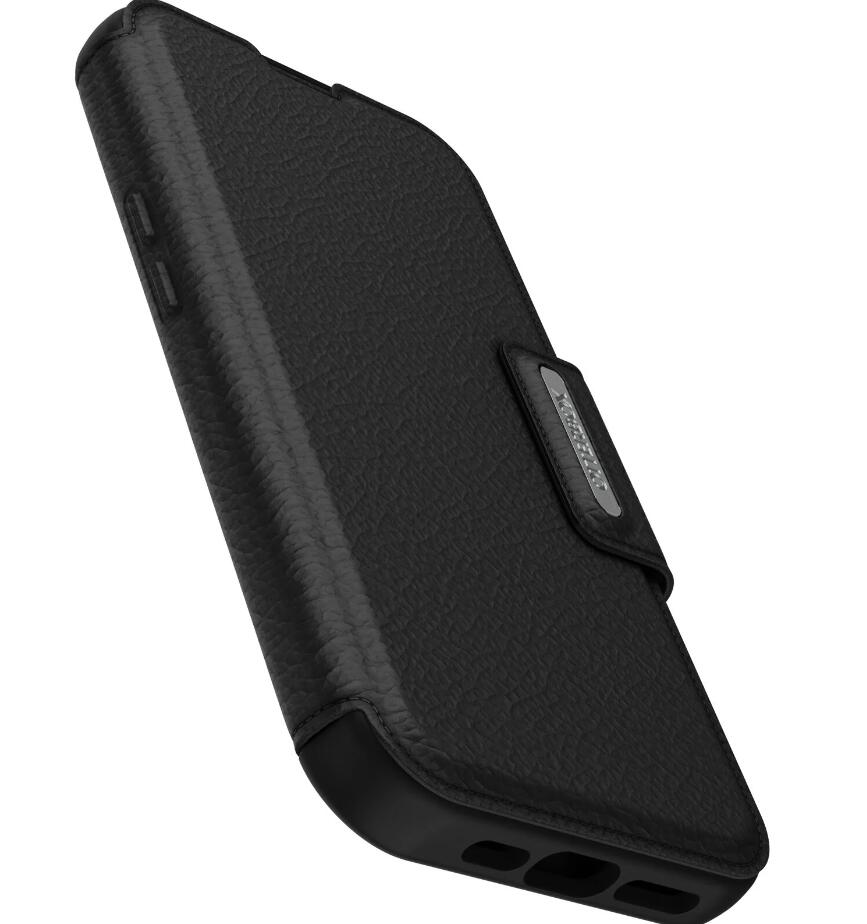 OtterBox Strada Series Folio mit MagSafe für das Apple iPhone 15 Pro Max - Schwarz
