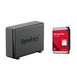 Synology DiskStation DS124 1 Einschub NAS-Server Leergehäuse + 1x WD Red SATA 3.5" HDD 4 TB Festplatte
