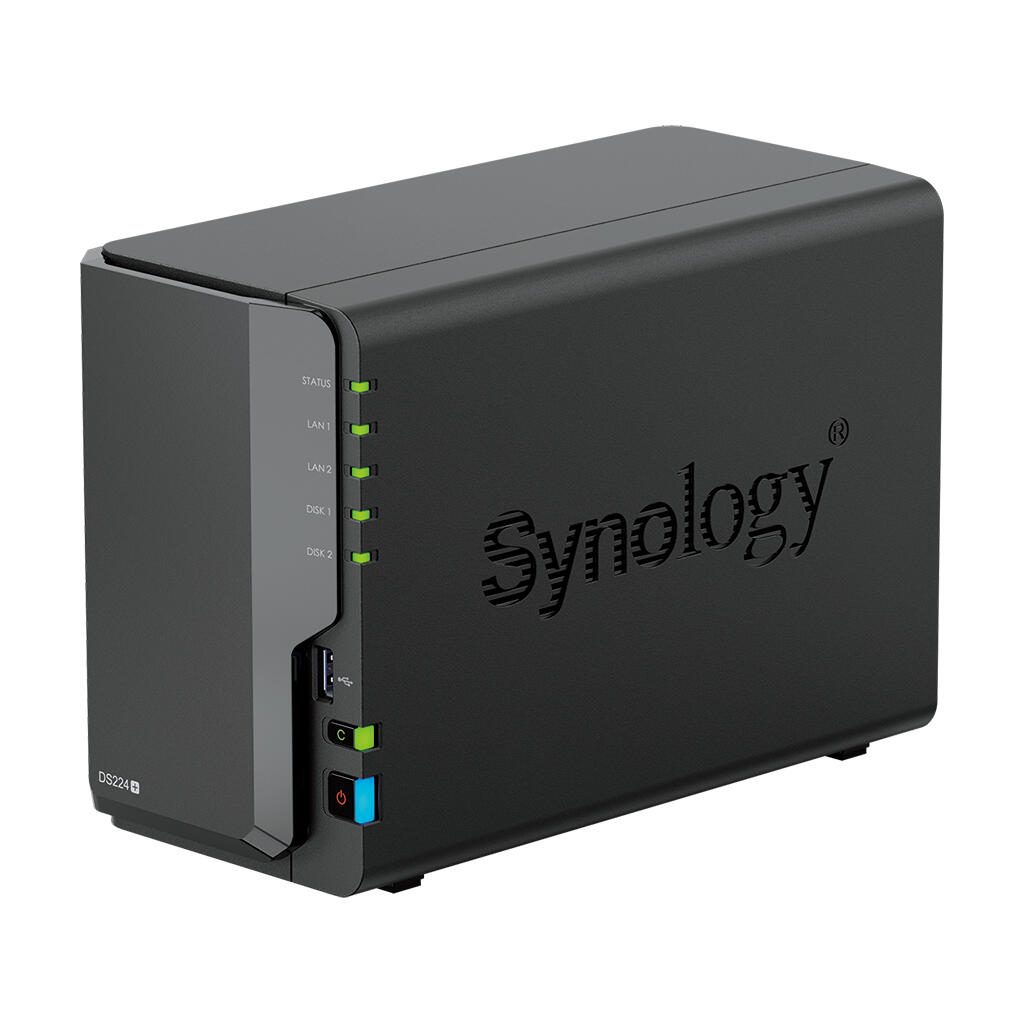 Synology DiskStation DS224+ 2 Einschübe NAS-Server Leergehäuse + 16TB (2x8TB) Seagate Ironwolf SATA 3.5" HDD Festplatten