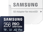 Samsung PRO Ultimate microSD-Speicherkarte inkl. SD Adapter - 256 GB