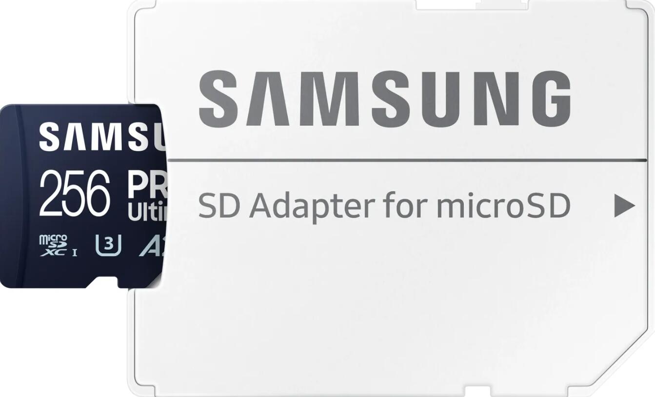 Samsung PRO Ultimate microSD-Speicherkarte inkl. SD Adapter - 256 GB