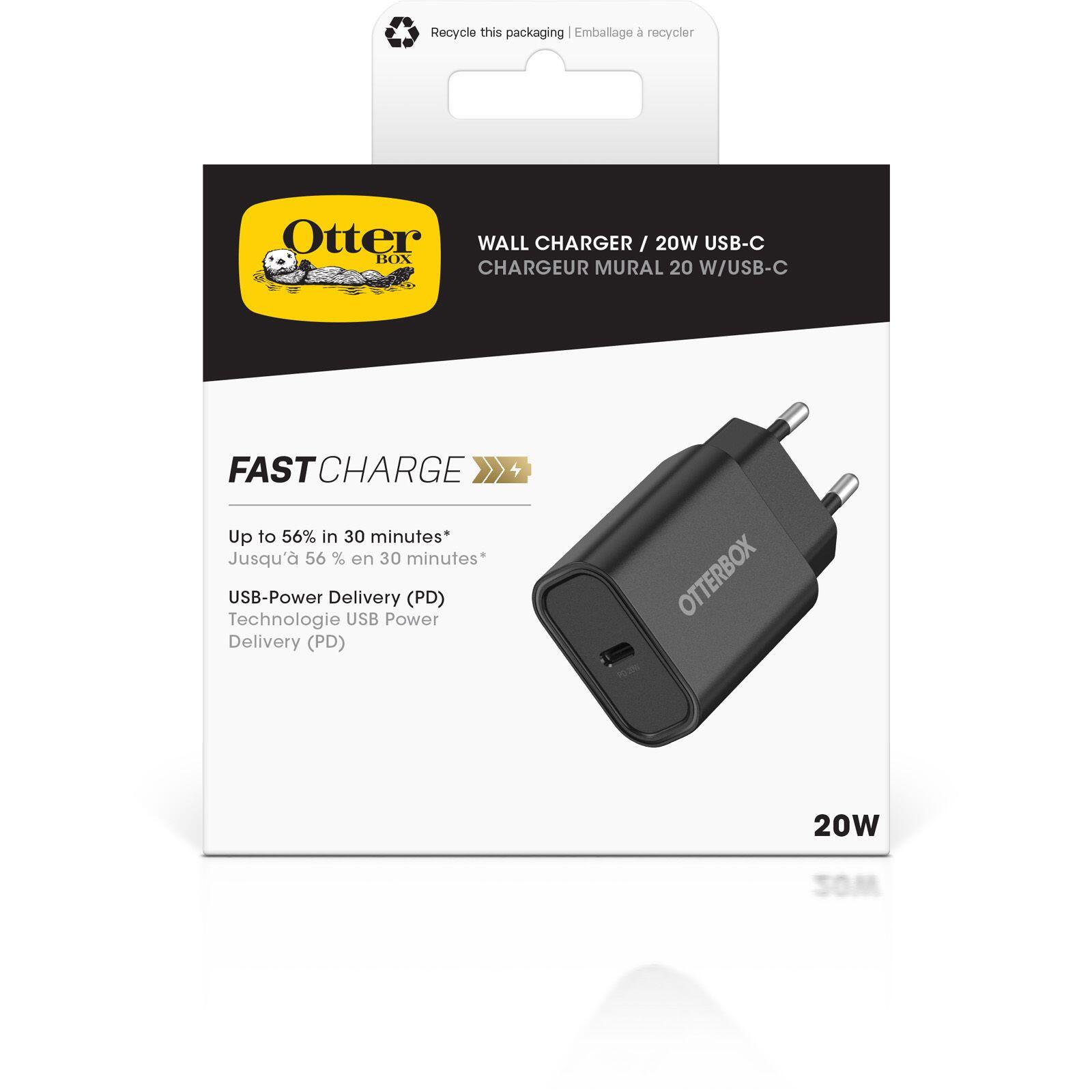 OtterBox Wall Charger 20W USB-C - Schwarz