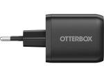 OtterBox Wall Charger 65W - 1x USB-C 45W + 1x USB-C 20W in Schwarz