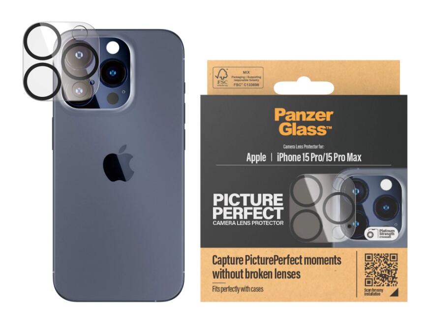 PanzerGlass™ PicturePerfect Kameraschutz für das Apple iPhone 15 Pro & iPhone 15 Pro Max