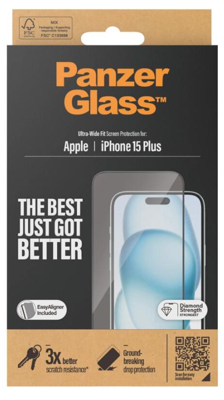 PanzerGlass™ Displayschutzfolie iPhone 15 Plus