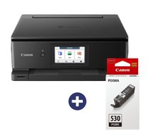 Canon PIXMA TS8750 Tintenstrahl-Multifunktionsdrucker inkl. Canon Original PGI-530 PGBK Druckerpatrone