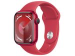 Apple Watch Series 9 (GPS + Cellular) 45mm Aluminiumgehäuse rot, Sportband rot S/M