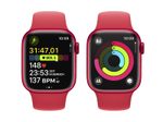 Apple Watch Series 9 (GPS + Cellular) 45mm Aluminiumgehäuse rot, Sportband rot S/M