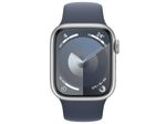 Apple Watch Series 9 (GPS) 41mm Aluminiumgehäuse silber, Sportband sturmblau, S/M