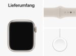 Apple Watch Series 9 (GPS + Cellular) 41mm Aluminiumgehäuse polarstern, Sportband polarstern, S/M