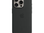 Apple Silikon Case mit MagSafe für Apple iPhone 15 Pro, schwarz