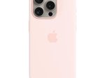 Apple Silikon Case mit MagSafe für Apple iPhone 15 Pro, hellrosa