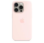 Apple Silikon Case mit MagSafe für Apple iPhone 15 Pro, hellrosa