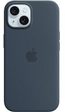 Apple Silikon Case mit MagSafe für Apple iPhone 15 Pro Max, sturmblau