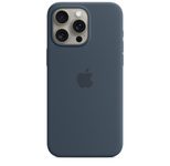 Apple Silikon Case mit MagSafe für Apple iPhone 15 Pro Max, sturmblau