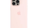 Apple Silikon Case mit MagSafe für Apple iPhone 15 Pro Max, hellrosa