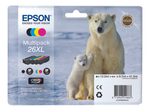 Epson Original 26XL Eisbär Druckerpatronen 4er Multipack BK/C/M/Y (C13T26364010)