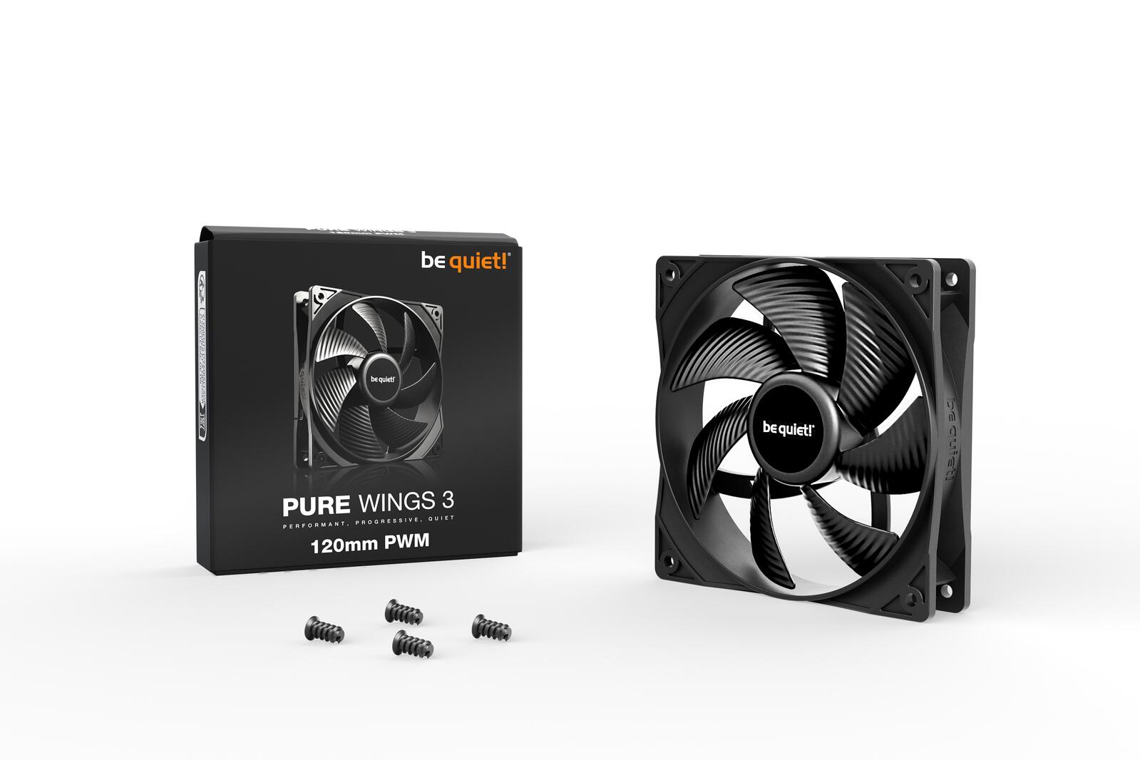 be quiet Lüfter Pure Wings 3 120mm PWM schwarz