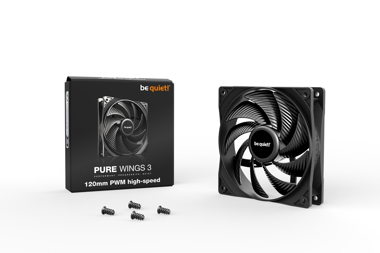 be quiet Lüfter Pure Wings 3 120mm PWM High-Speed schwarz